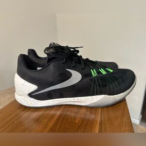 Nike men Black and White Sneakers with Green Accents